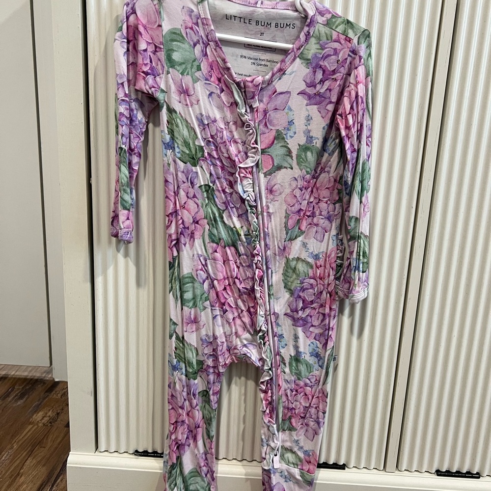 Little Bum Bums (now Bums & Roses) Floral Zip Ruffle Romper